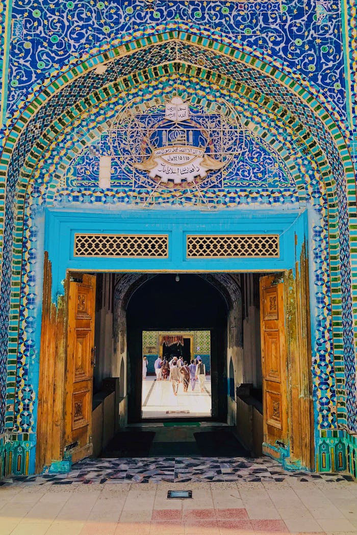 Entrance of Shrine of Hazrat Ali in Afghanistan